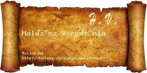 Halász Virgínia névjegykártya